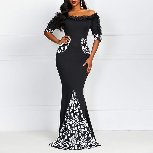 2021 women dressed up fashionable summer black off the floral shoulder mermaid dressing gown vintage lace party kpor, Black;gray
2021 women dressed up fashionable summer black off the floral shoulder mermaid dressing gown vintage lace party kpor, Black;gray