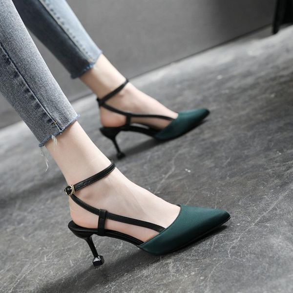 sandals women's shoes 2021 summer style pointed-toe stiletto 5cm/7cm high-heeled female large size 41 42 43, Black
sandals women's shoes 2021 summer style pointed-toe stiletto 5cm/7cm high-heeled female large size 41 42 43, Black