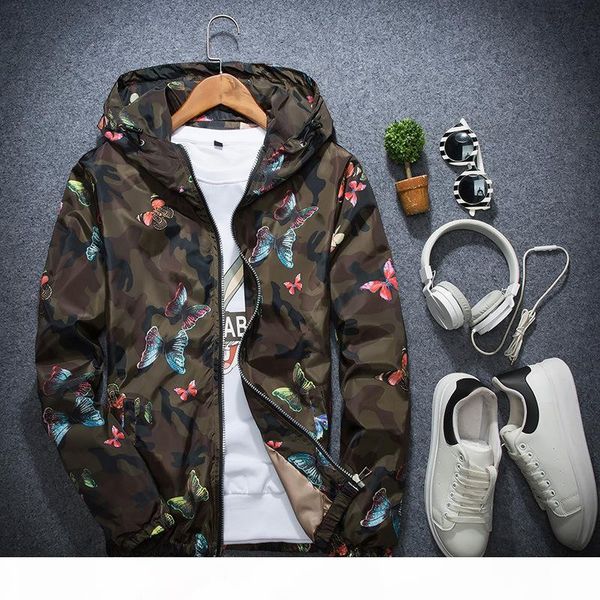 men's butterfly printing hooded jacket wind jacket autumn winter hooded jacket, Black;brown
men's butterfly printing hooded jacket wind jacket autumn winter hooded jacket, Black;brown