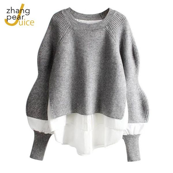 women's sweaters o neck patchwork sweater women casual long sleeve knitted elegant pullover jumpers, White;black
women's sweaters o neck patchwork sweater women casual long sleeve knitted elegant pullover jumpers, White;black