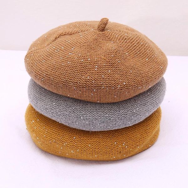 202012-danchen autumn spring sequin decoration wool blend lady beret hat women leisure painter hat, Blue;gray
202012-danchen autumn spring sequin decoration wool blend lady beret hat women leisure painter hat, Blue;gray