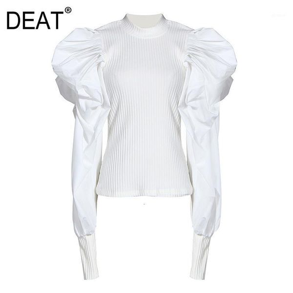 deat 2020 autumn and winter new products fashion solid color puff sleeve round neck pullover wild knit sweater female pb0211, White;black
deat 2020 autumn and winter new products fashion solid color puff sleeve round neck pullover wild knit sweater female pb0211, White;black