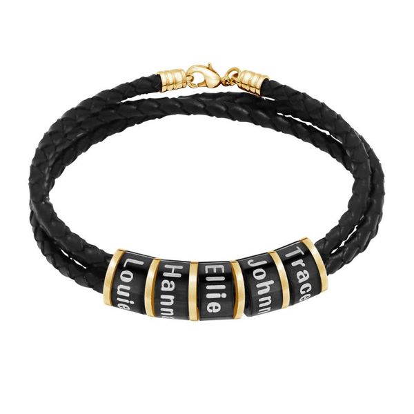 tennis mylongingcharm personalized braided leather bracelet,custom name bracelet, family black steel beads, Golden;silver
tennis mylongingcharm personalized braided leather bracelet,custom name bracelet, family black steel beads, Golden;silver
