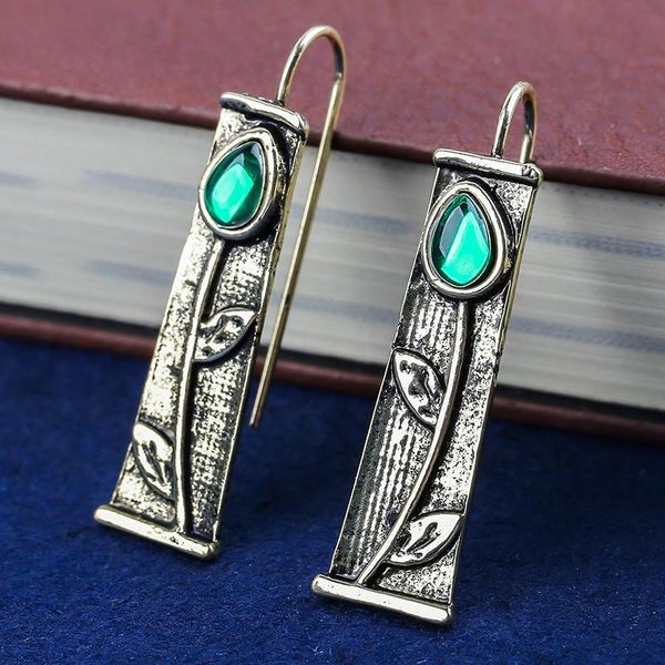 bohemia plant pattern green stone earring ethnic ancient leaf long drop dangle earrings for women beach accessories gift p5m134, Silver
bohemia plant pattern green stone earring ethnic ancient leaf long drop dangle earrings for women beach accessories gift p5m134, Silver