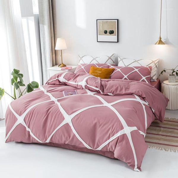 bedding set single//king size juego de sabanas pink color duvet cover sets with pillowcase 3/4 pcs for home bedding 200x2301
bedding set single//king size juego de sabanas pink color duvet cover sets with pillowcase 3/4 pcs for home bedding 200x2301