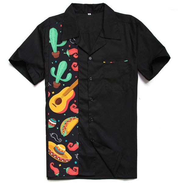 fashion original design casual shirt punk style cotton men's music stitching tie-style short-sleeve mens shirts us size1, White;black
fashion original design casual shirt punk style cotton men's music stitching tie-style short-sleeve mens shirts us size1, White;black