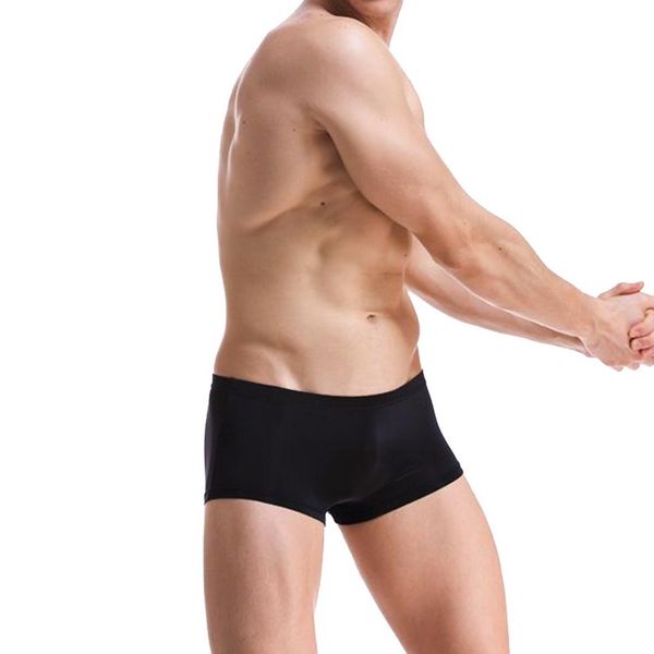 new ice silk men's solid color underwear loose fashion short boxers 2021 mesh men panties, Black;white
new ice silk men's solid color underwear loose fashion short boxers 2021 mesh men panties, Black;white