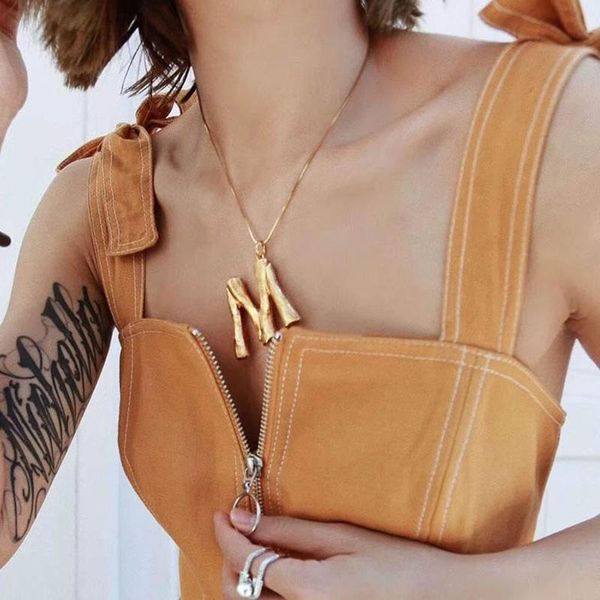 pendant necklaces 26 letter necklace metal gold minimalist chain laxury collier femme ketting fashion jewelry party wedding, Silver
pendant necklaces 26 letter necklace metal gold minimalist chain laxury collier femme ketting fashion jewelry party wedding, Silver