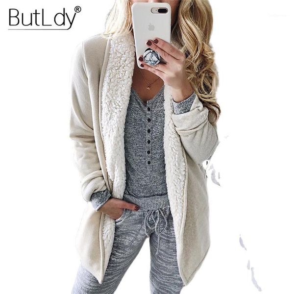 pockets solid turn-down collar coat women selling autumn winter 2019 jacket long sleeve plush thickening ladies coats1, Black
pockets solid turn-down collar coat women selling autumn winter 2019 jacket long sleeve plush thickening ladies coats1, Black