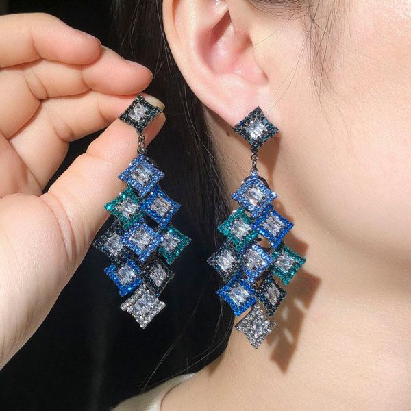 cwwzircons luxury long dangle drop black gold color blue cz earrings for women shiny cubic zirconia bridal wedding jewelry cz769, Silver
cwwzircons luxury long dangle drop black gold color blue cz earrings for women shiny cubic zirconia bridal wedding jewelry cz769, Silver