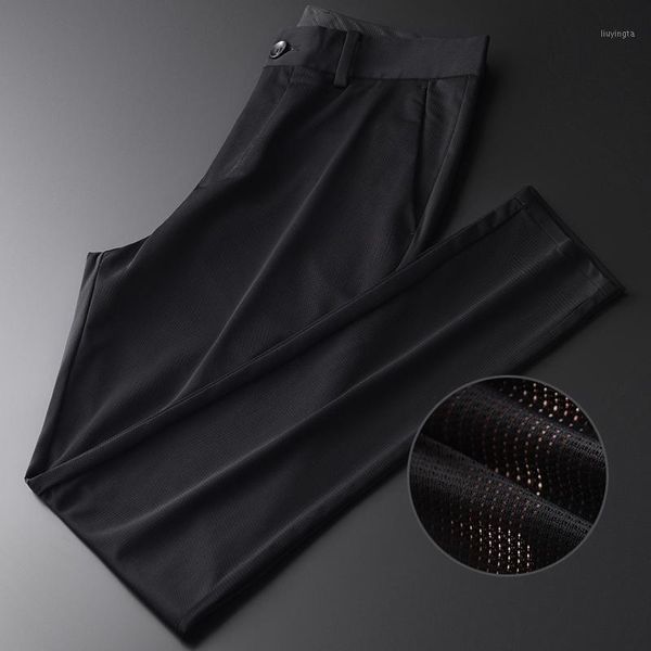summer thin mens luxury solid color silk lodowaty ventilate elastic male pants fashion slim casual men's trousers1, Black
summer thin mens luxury solid color silk lodowaty ventilate elastic male pants fashion slim casual men's trousers1, Black