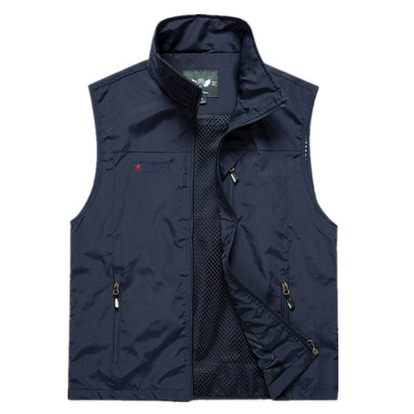 pgraphy reporter men's vest spring summer mesh breathable waistcoat mens jacket sleeveless vest traveling shoot ves, Black;white