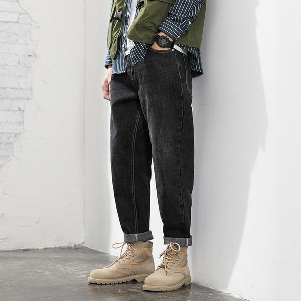 men's jeans loose business casual pants men plus size harajuku japanese cargo pantalones hombre fitness clothing ea60xk, Blue
men's jeans loose business casual pants men plus size harajuku japanese cargo pantalones hombre fitness clothing ea60xk, Blue