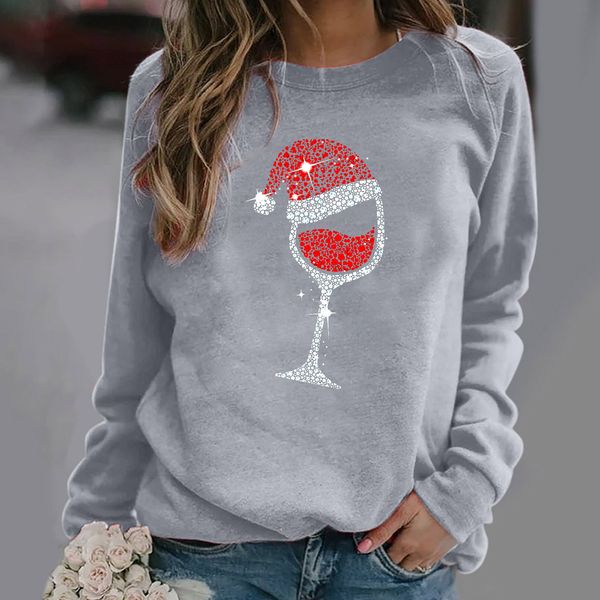 women's mode $#039s wear oxen horn christmas glass of wine t-shirt around the warm neck long casual jacket iqgs, White
women's mode $#039s wear oxen horn christmas glass of wine t-shirt around the warm neck long casual jacket iqgs, White