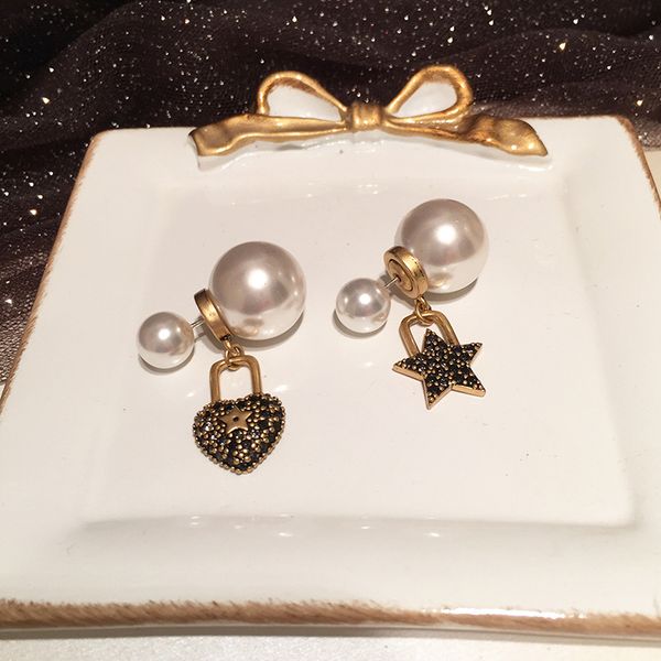 fashion unique luxury designer lovely pretty pearl star heart pendant stud earrings for woman girls double sided 925 silver post, Golden;silver
fashion unique luxury designer lovely pretty pearl star heart pendant stud earrings for woman girls double sided 925 silver post, Golden;silver