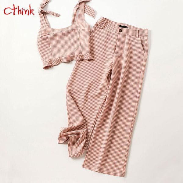 spring pink plaid cropped and wide leg pants women new sale fashion ankle length pant two pieces sets for woman 2 piece set1, White
spring pink plaid cropped and wide leg pants women new sale fashion ankle length pant two pieces sets for woman 2 piece set1, White