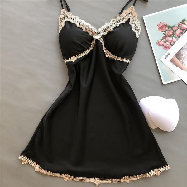 women's sleepwear home dessing intimate lingerie black nightdress nighty women satin homewear lace summer novelty nightwear, Black;red
women's sleepwear home dessing intimate lingerie black nightdress nighty women satin homewear lace summer novelty nightwear, Black;red