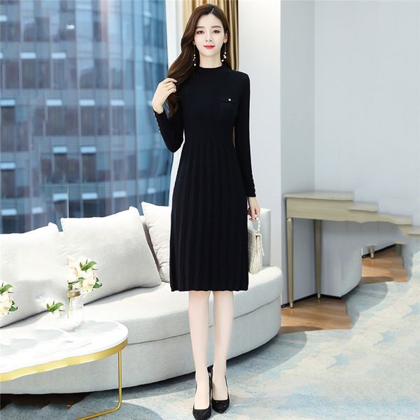 2021 new dressed female mesh new korean fashion plied black winter long sleeve dress in women's nightgown mgf3, Black;gray
2021 new dressed female mesh new korean fashion plied black winter long sleeve dress in women's nightgown mgf3, Black;gray