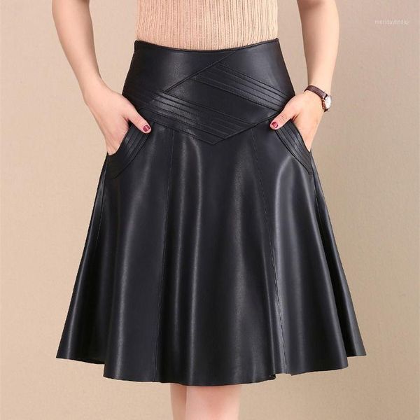 s-4xl new 2020 summer women leather pleated skirts womens plus size casual solid korean elastic high waist pleated skirt1, Black
s-4xl new 2020 summer women leather pleated skirts womens plus size casual solid korean elastic high waist pleated skirt1, Black
