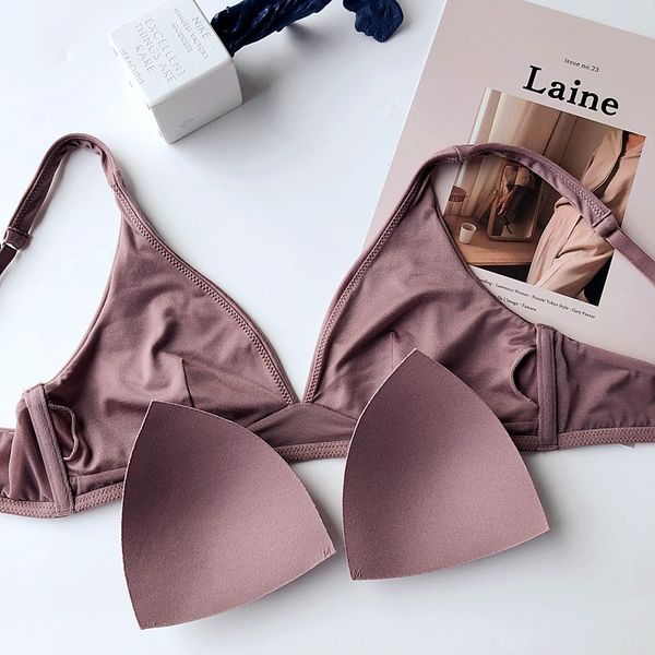 wriufred simple comfortable cotton wire underwear women triangle cup push up bralette set sleepwear seamless bra sets y200415, Red;black
wriufred simple comfortable cotton wire underwear women triangle cup push up bralette set sleepwear seamless bra sets y200415, Red;black