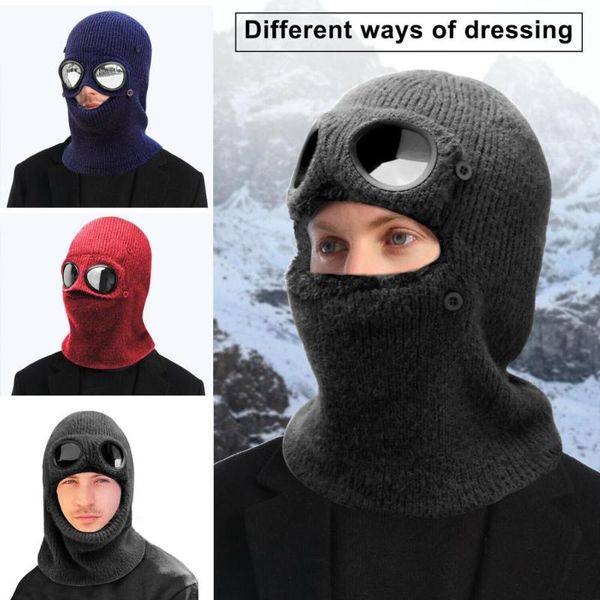 winter outdoor glasses knit hat ski cap balaclava mask face neck protection thick scarf mask skullies beanies hat knitted, Blue;gray
winter outdoor glasses knit hat ski cap balaclava mask face neck protection thick scarf mask skullies beanies hat knitted, Blue;gray
