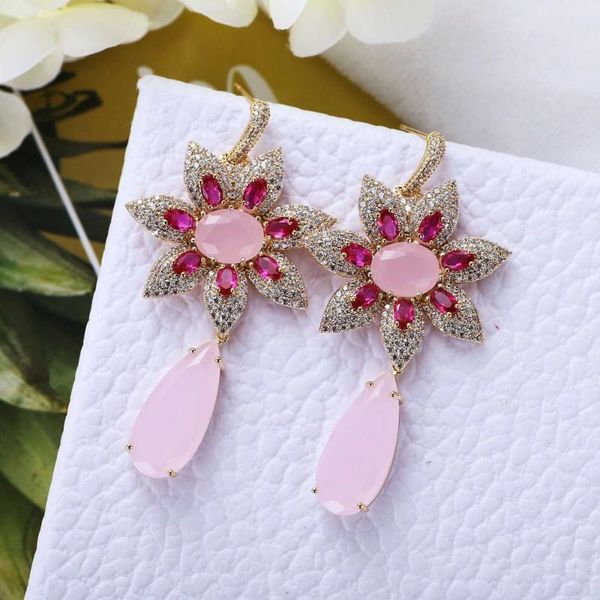 dangle & chandelier hibride flower shape colorful cubic zircon drop earrings luxury jewelry cz crystal fashion e-626, Silver
dangle & chandelier hibride flower shape colorful cubic zircon drop earrings luxury jewelry cz crystal fashion e-626, Silver