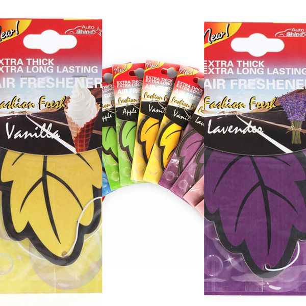12 pcs/lot paper hanging freshener multiple flavors leaves shape air perfume auto decoration car interior accessories
12 pcs/lot paper hanging freshener multiple flavors leaves shape air perfume auto decoration car interior accessories