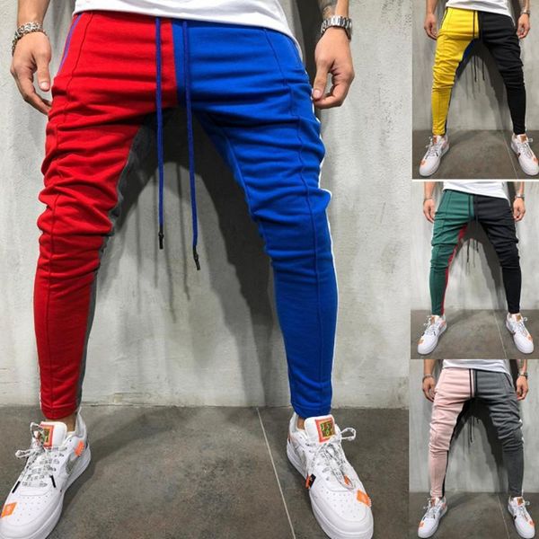 autumn and winter slim color matching design personality sweatpants baggy track pants men's fashion pants, Black;blue
autumn and winter slim color matching design personality sweatpants baggy track pants men's fashion pants, Black;blue