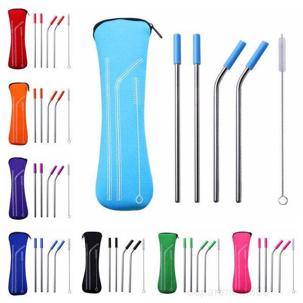 reusable stainless steel straw outdoor metal bent straws with brush set drinking silicone cover dhc366
reusable stainless steel straw outdoor metal bent straws with brush set drinking silicone cover dhc366