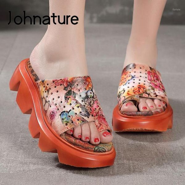 johnature platform slippers genuine leather women shoes floral slides 2020 new summer outside wear wedges casual ladies slippers1, Black
johnature platform slippers genuine leather women shoes floral slides 2020 new summer outside wear wedges casual ladies slippers1, Black