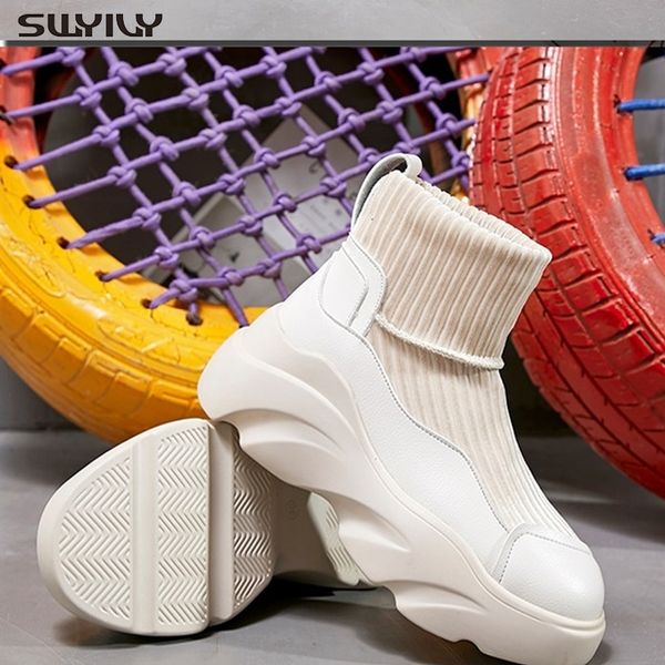 swyivy new solid sock shoes high-women sneakers female shoes fashion women's sneakers platform wedges shoes for women y200424, Black
swyivy new solid sock shoes high-women sneakers female shoes fashion women's sneakers platform wedges shoes for women y200424, Black