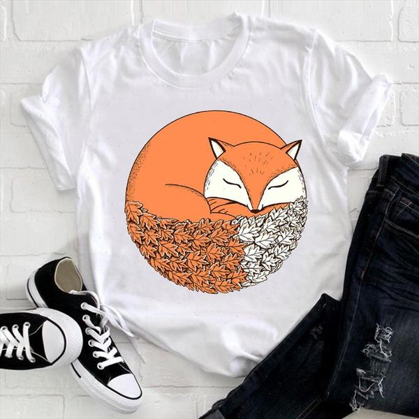 women short sleeve spring summer fashion fox cartoon animal 90s clothes ladies graphic print tee tshirt female t shirt, White
women short sleeve spring summer fashion fox cartoon animal 90s clothes ladies graphic print tee tshirt female t shirt, White