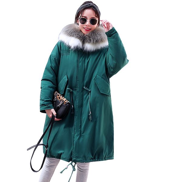 medium long heat thick 2020 winter women parka new loose large size down cotton jacket fur collar hooded warm coat, Black
medium long heat thick 2020 winter women parka new loose large size down cotton jacket fur collar hooded warm coat, Black