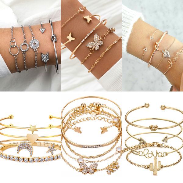 bohemian silver gold butterfly bracelets for women boho jewelry geometric moon star layered hand chain charm bracelet set, Black
bohemian silver gold butterfly bracelets for women boho jewelry geometric moon star layered hand chain charm bracelet set, Black