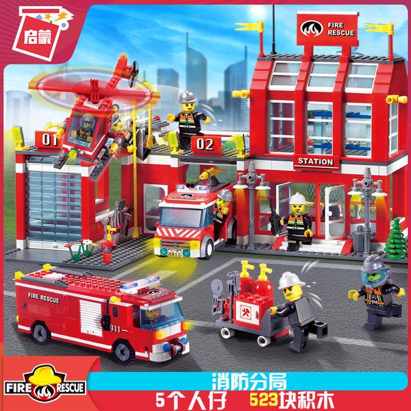 enlightenment building blocks children's assembly toys boy's intelligence and brain multi-functional fire truck puzzle model 10 ye 
enlightenment building blocks children's assembly toys boy's intelligence and brain multi-functional fire truck puzzle model 10 ye