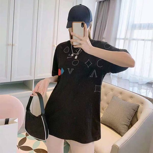 fashion women's t-shirt summer short sleeve letter geometric diamonds luxury t shirts breathable casual short sleeves women 2022, White
fashion women's t-shirt summer short sleeve letter geometric diamonds luxury t shirts breathable casual short sleeves women 2022, White