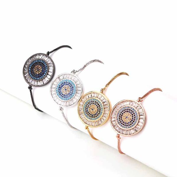 1pc micro pave zircon cz eye charms crystal bracelet femme slider chain rose gold color charm bracelets women jewelry, Black
1pc micro pave zircon cz eye charms crystal bracelet femme slider chain rose gold color charm bracelets women jewelry, Black