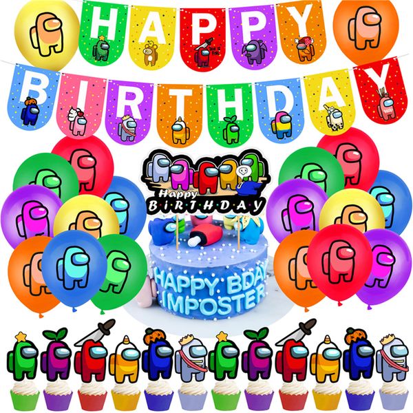 game among us decoration balloon sets space werewolf killing game theme balloons flag pulling set banner cake card for birthday e120201
game among us decoration balloon sets space werewolf killing game theme balloons flag pulling set banner cake card for birthday e120201