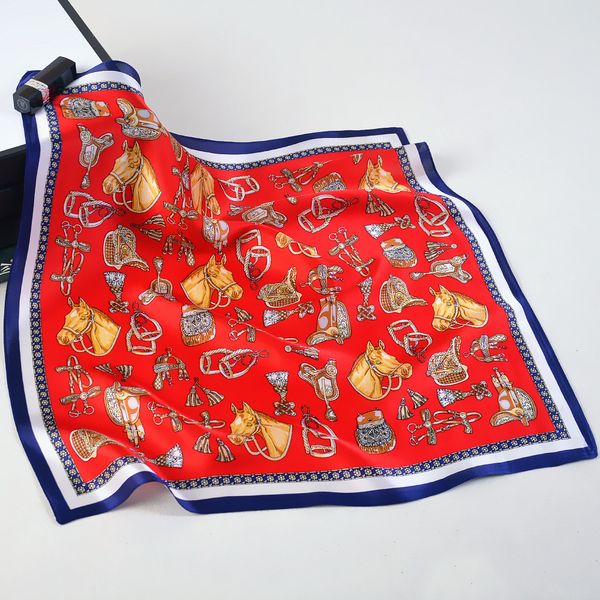 the new scarf silk 53cm horseshoe key accessories bag small square scarf small scarves students, Blue;gray
the new scarf silk 53cm horseshoe key accessories bag small square scarf small scarves students, Blue;gray