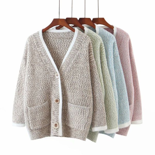 casual puwd woman 4-color v-neck cardigan 2020 fashion ladies soft autumn single breasted female sweater chic warm coat, White;black
casual puwd woman 4-color v-neck cardigan 2020 fashion ladies soft autumn single breasted female sweater chic warm coat, White;black
