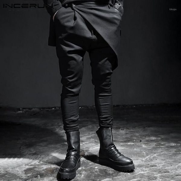 incerun 2020 fashion punk style men pants button solid color joggers streetwear irregular trousers men casual harem pants s-5xl1, Black
incerun 2020 fashion punk style men pants button solid color joggers streetwear irregular trousers men casual harem pants s-5xl1, Black