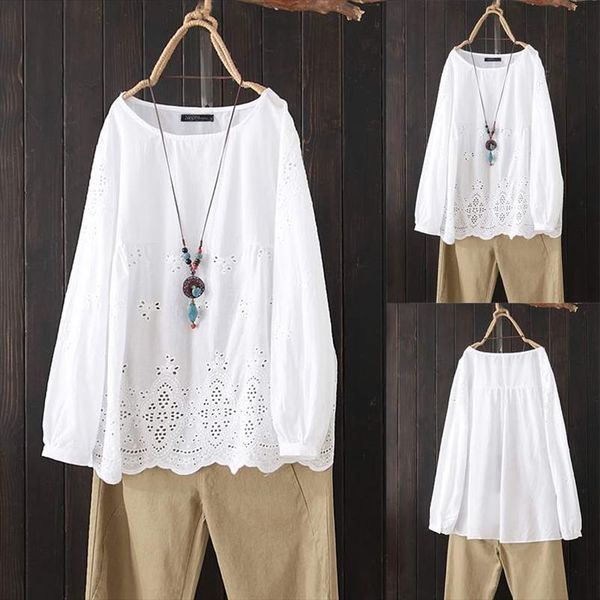 blusas zanzea 2020 vintage embroidery shirt women casual long sleeve blouse plus size cotton solid long sleeve chemise 5xl, White
blusas zanzea 2020 vintage embroidery shirt women casual long sleeve blouse plus size cotton solid long sleeve chemise 5xl, White