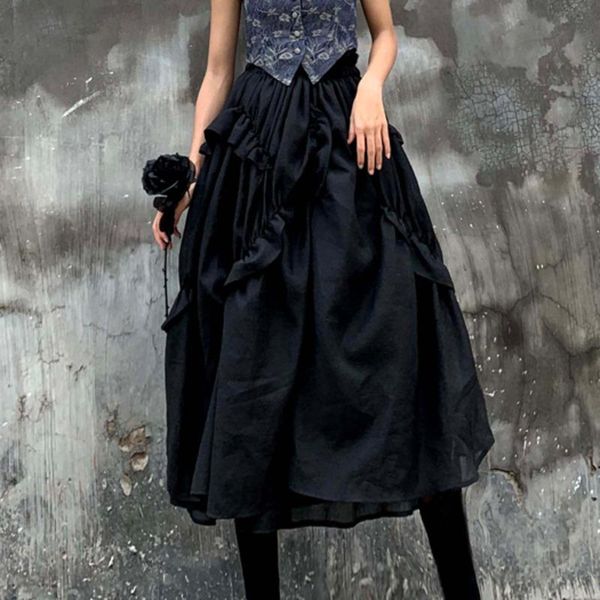 skirts fashion black elastic high waist stitching ruffled two wear plus woman poncho skirt sweet simple tide autumn tv939
skirts fashion black elastic high waist stitching ruffled two wear plus woman poncho skirt sweet simple tide autumn tv939