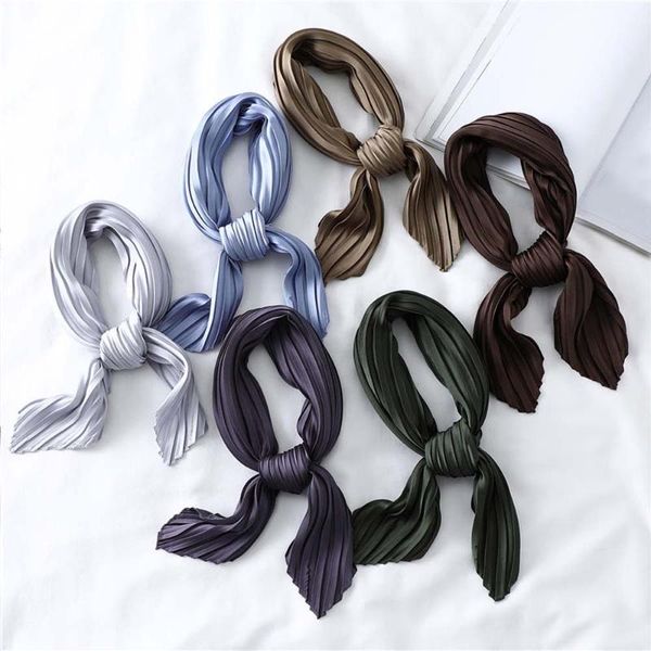 scarves small silk square scarf crinkle hair scarfs for ladies summer pleated solid female foulard neckerchief, Blue;gray
scarves small silk square scarf crinkle hair scarfs for ladies summer pleated solid female foulard neckerchief, Blue;gray