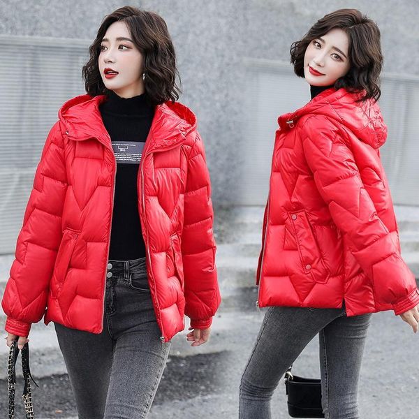 women winter jacket loose parkas short hooded down cotton coats solid thicken warm striped parkas zipper padded pocket outwear, Black
women winter jacket loose parkas short hooded down cotton coats solid thicken warm striped parkas zipper padded pocket outwear, Black