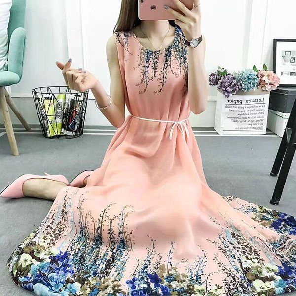 women's summer sleeveless floral chiffon dress casual round neck boho loose beach plus size long dresses maternity sundress 2020, Black;gray
women's summer sleeveless floral chiffon dress casual round neck boho loose beach plus size long dresses maternity sundress 2020, Black;gray
