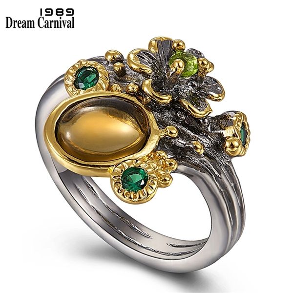 dreamcarnival 1989 pick vintage flower ring for women brown color zircon two tone chic fashion jewelry wedding rings wa11668 201218, Silver
dreamcarnival 1989 pick vintage flower ring for women brown color zircon two tone chic fashion jewelry wedding rings wa11668 201218, Silver