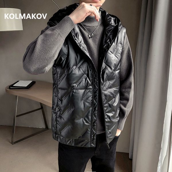 2021 kolmakov winter jacket with hood quality 80% white down men's thicken man's vest pvbf, Black
2021 kolmakov winter jacket with hood quality 80% white down men's thicken man's vest pvbf, Black