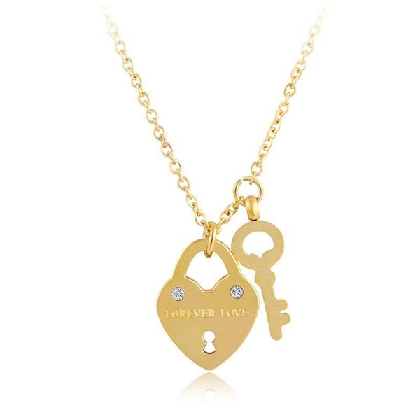 pendant necklaces 2021 fashion jewelry stainless steel lock sweet key necklace for women girls love gift collier, Silver
pendant necklaces 2021 fashion jewelry stainless steel lock sweet key necklace for women girls love gift collier, Silver