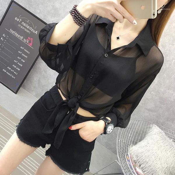 women 2021 autumn chiffon tied waist casual shirts women half sleeve buttoned up shirts elegant loose blouse1, White
women 2021 autumn chiffon tied waist casual shirts women half sleeve buttoned up shirts elegant loose blouse1, White